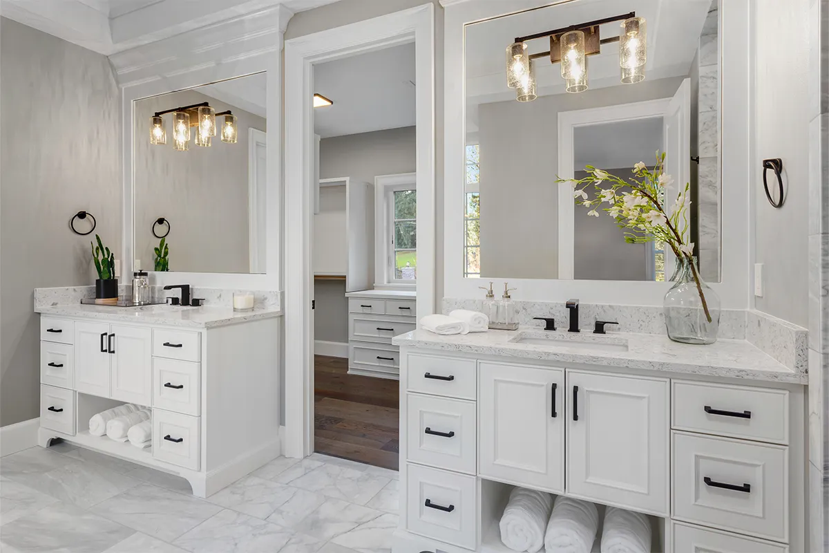 Bathroom in Woodland Hills by Athenian Builders