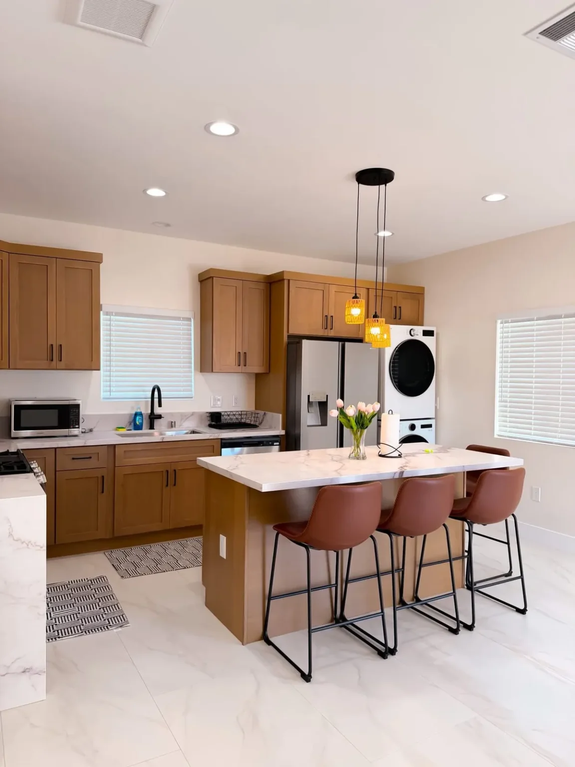 Full home renovation kitchen sink wall in Los Angeles by Athenian Builders