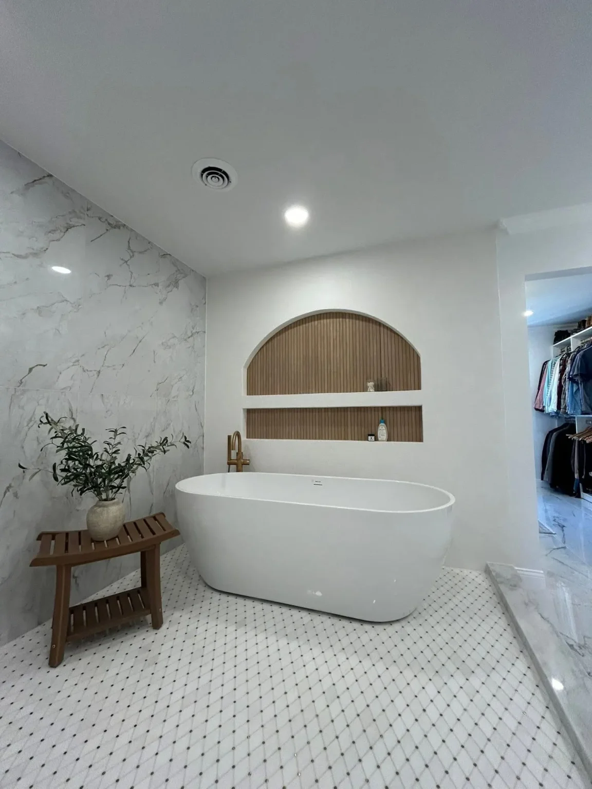 Bathroom freestanding tub in North Hollywood by Athenian Builders